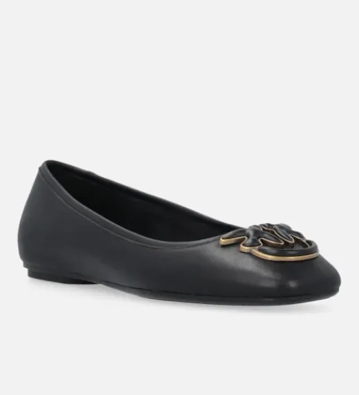 Nappa Leather Ballerinas with Love Birds Logo 